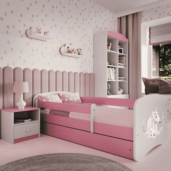Babydreams rózsaszín lóágy fiókos matrac nélkül 160/80