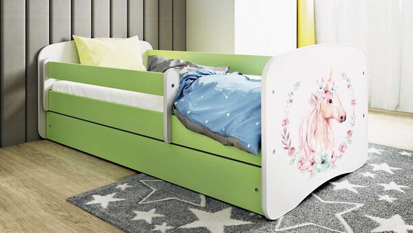 Babydreams zöld lóágy fiókkal, matrac nélkül 180/80