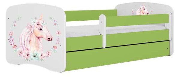 Babydreams zöld lóágy fiókkal, matrac nélkül 180/80
