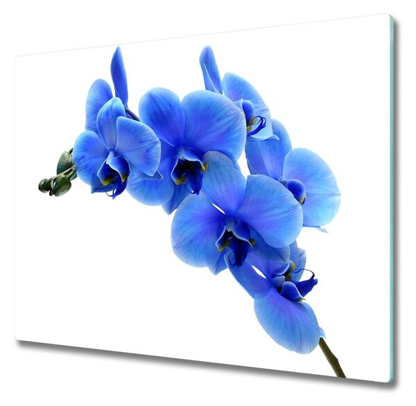 Üveg vágódeszka kék orchidea