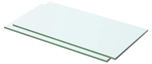 2 db átlátszó panel üvegpolc 50 x 20 cm