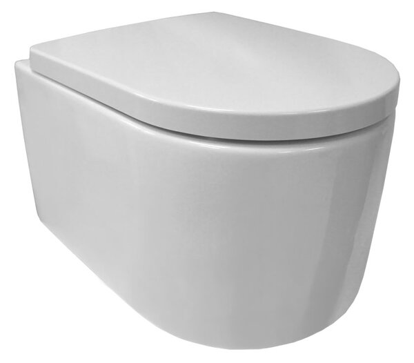 Mereo Mereo, kapucnis függő WC, RIMLESS, 495x360x370, kerámia, incl. ülések CSS115S, MER-VSD84S2