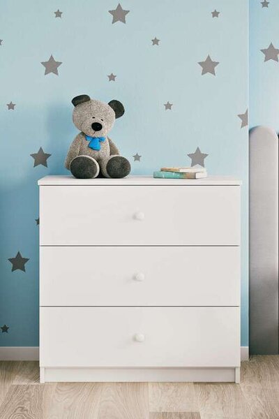 Babydreams fehér komód minta nélkül