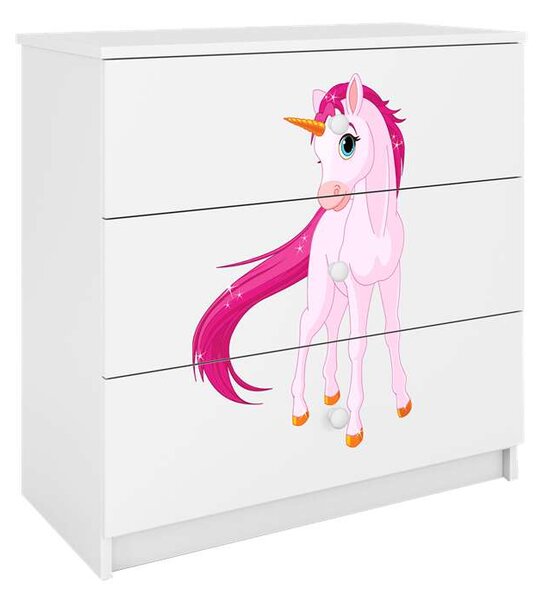 Babydreams fehér unikornis komód