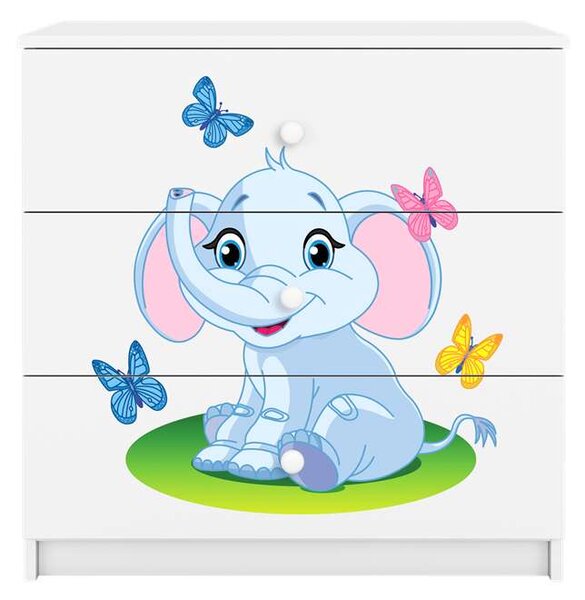 Babydreams fehér elefánt komód