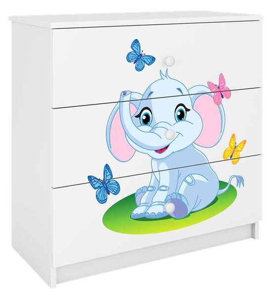 Babydreams fehér elefánt komód