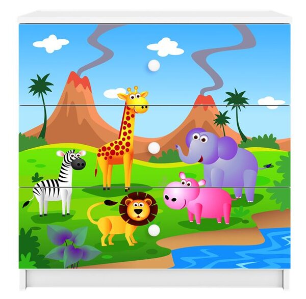 Babydreams fehér szafari komód