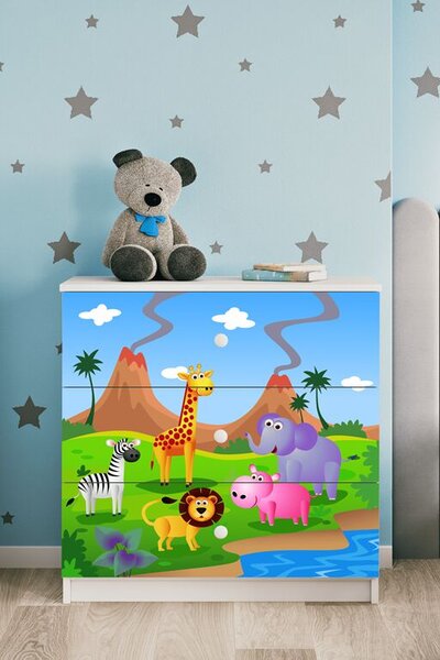 Babydreams fehér szafari komód