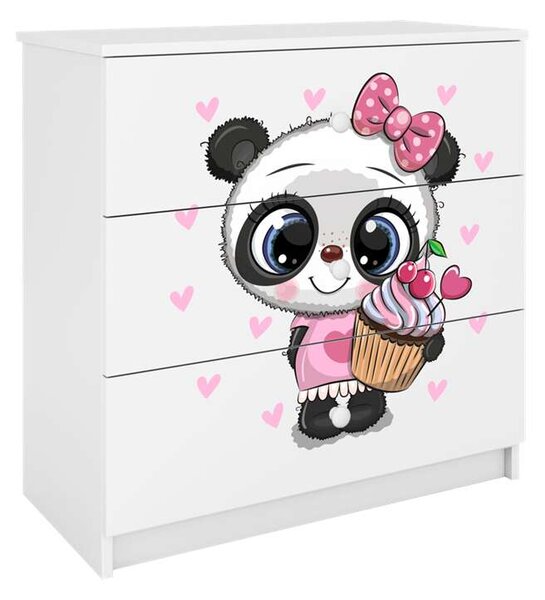 Babydreams fehér panda komód