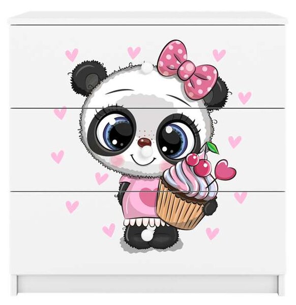 Babydreams fehér panda komód