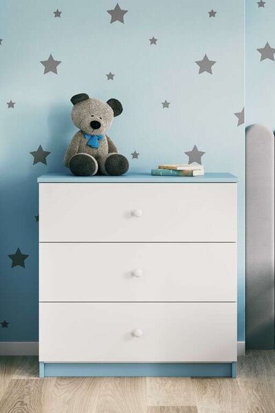 Babydreams kék komód minta nélkül