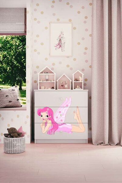 Babydreams fehér tündéri komód szárnyakkal