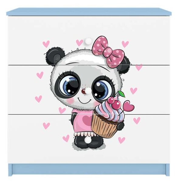 Babydreams kék panda komód