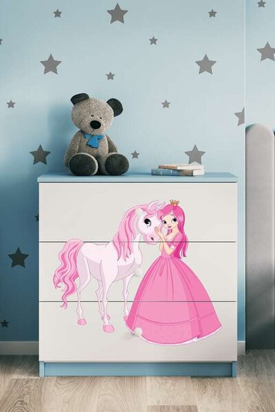 Babydreams kék hercegnős lovas komód