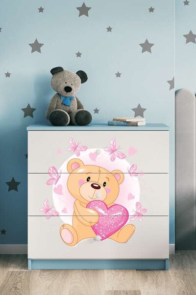 Babydreams kék komód pillangókkal