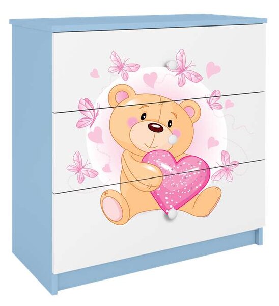 Babydreams kék komód pillangókkal