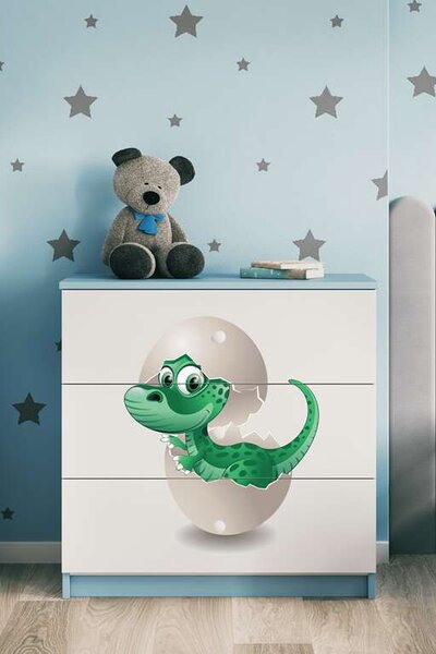 Babydreams kék kis dínó komód