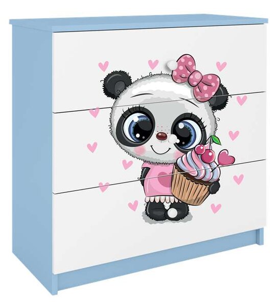 Babydreams kék panda komód