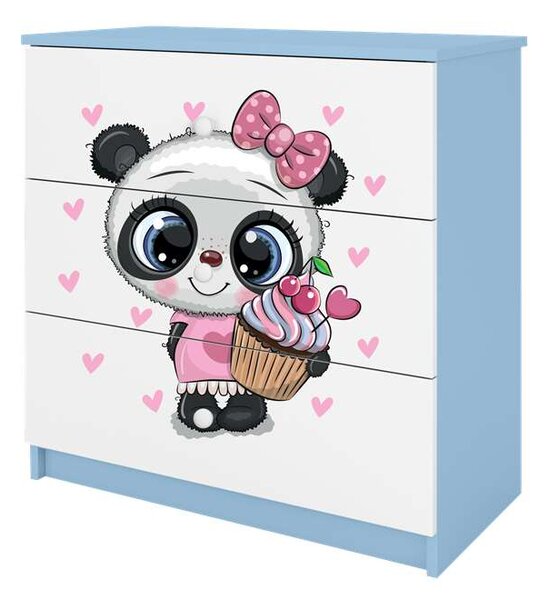 Babydreams kék panda komód