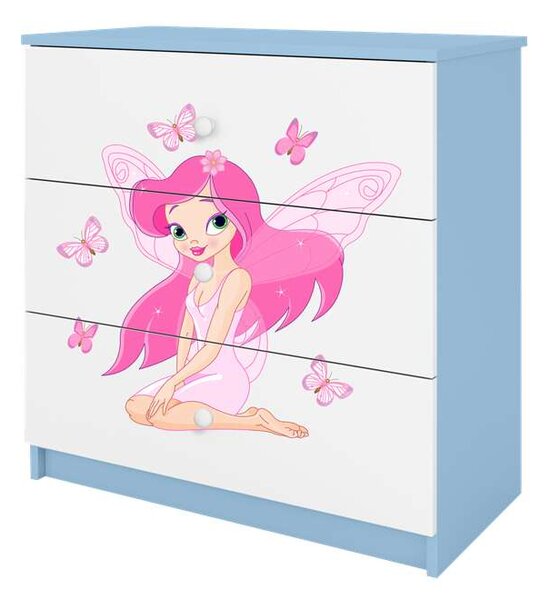 Babydreams kék tündéri komód pillangókkal
