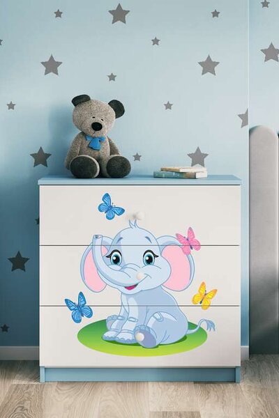 Babydreams kék elefánt komód