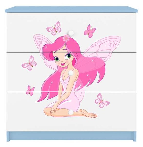 Babydreams kék tündéri komód pillangókkal