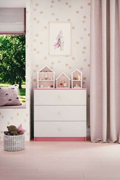 Babydreams rózsaszín komód minta nélkül