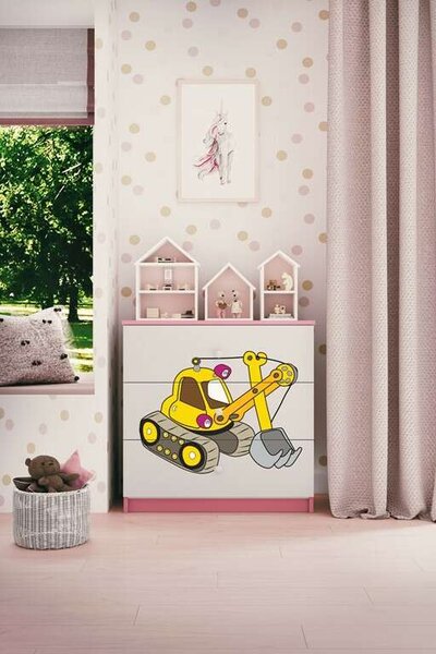 Babydreams rózsaszín kotró komód