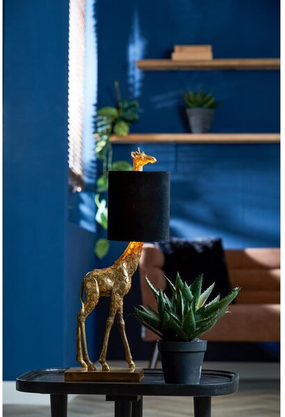 Fekete-bronzszínű asztali lámpa (magasság 61 cm) Giraffe – Light & Living