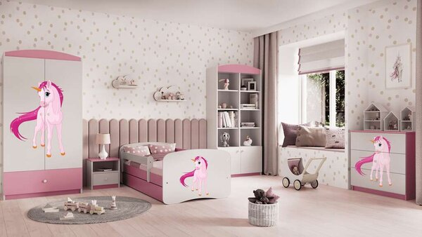 Babydreams rózsaszín unikornis komód