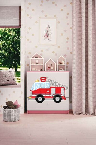 Babydreams rózsaszín tűzoltó komód
