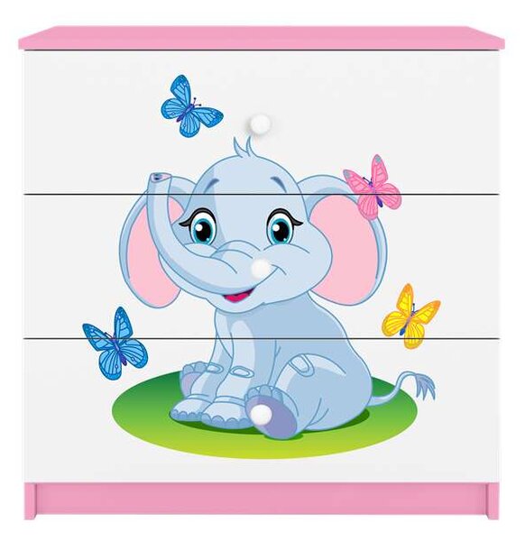 Babydreams rózsaszín elefánt komód
