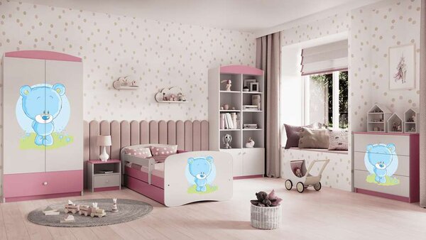 Babydreams komód, rózsaszín, kék mackó