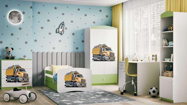 Babydreams zöld kamionos komód