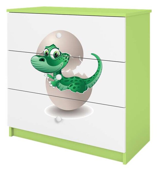 Babydreams zöld kis dínó komód
