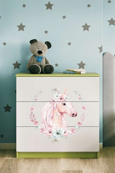 Babydreams zöld lovas komód