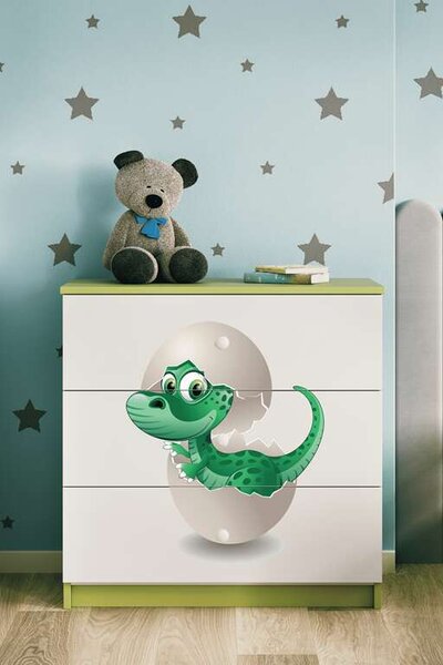 Babydreams zöld kis dínó komód