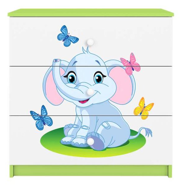 Babydreams zöld elefánt komód