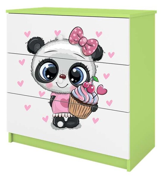 Babydreams zöld panda komód