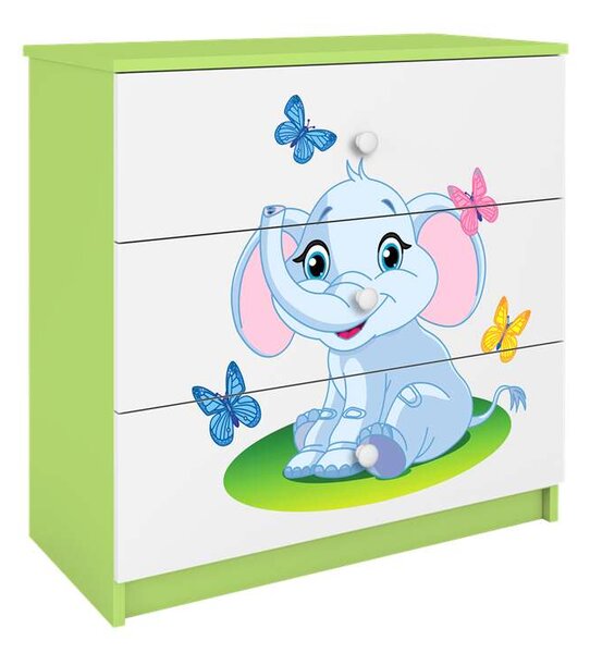 Babydreams zöld elefánt komód
