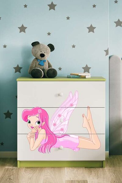 Babydreams zöld tündéri komód szárnyakkal