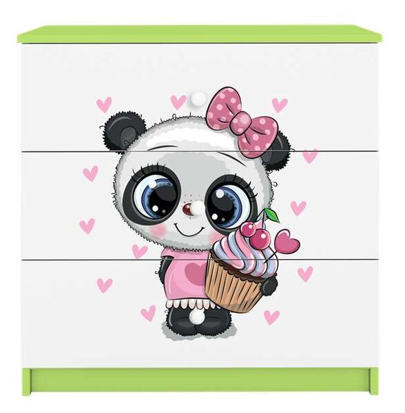 Babydreams zöld panda komód