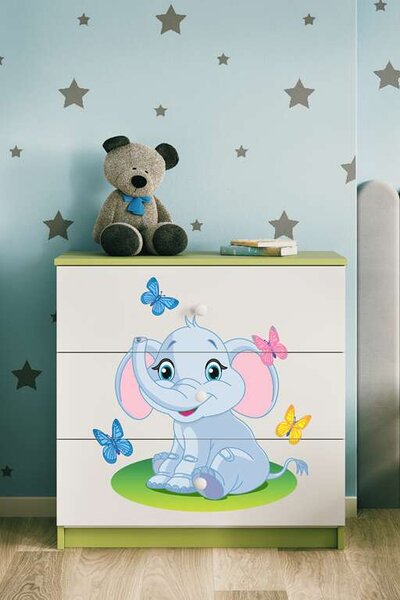 Babydreams zöld elefánt komód