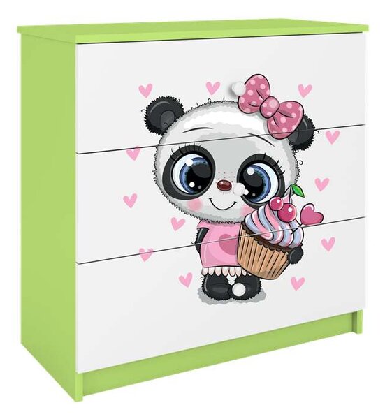 Babydreams zöld panda komód