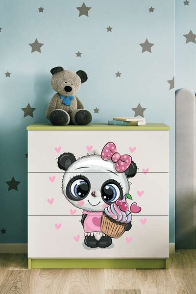 Babydreams zöld panda komód