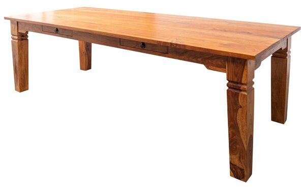 CAMBRIDGE HONEY étkezőasztal SUNO masszív akác, mézszínű 200x100 cm