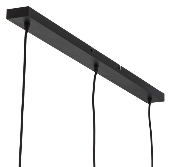 Lindby függőlámpa Marla, 3-lámpás, üveg, füstszürke, 102cm, dimmelhető, Alu / szürke / cink, Nappali / Étkező, fém, Modern
