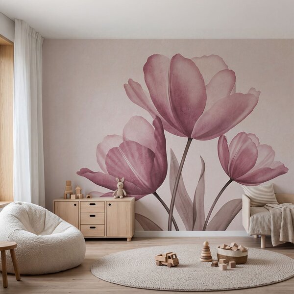 Fotótapéta Elegáns tulipánok lágy pasztell árnyalatokban, Virágos fotótapéta, Népszerű fotótapéta, t00762v2 - Tapeko.hu