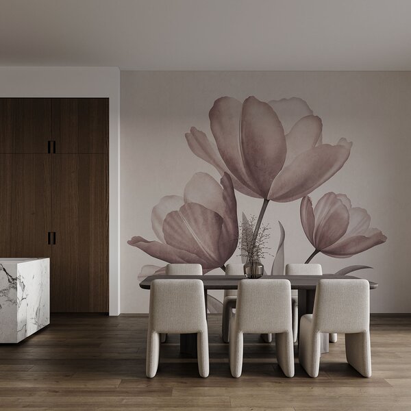 Fotótapéta Elegáns tulipánok lágy pasztell árnyalatokban, Virágos fotótapéta, Népszerű fotótapéta, t00762v3 - Tapeko.hu