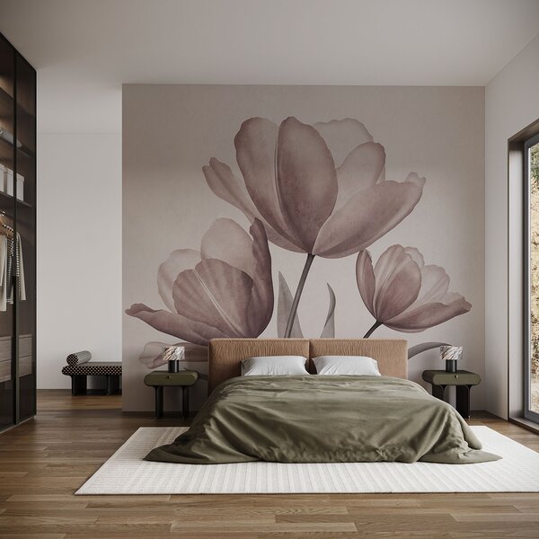 Fotótapéta Elegáns tulipánok lágy pasztell árnyalatokban, Virágos fotótapéta, Népszerű fotótapéta, t00762v3 - Tapeko.hu